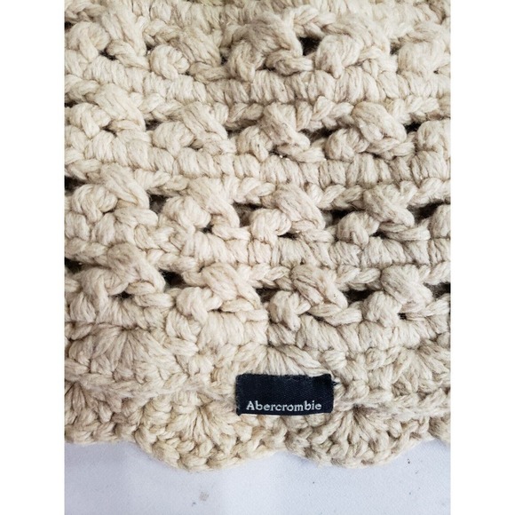 Abercrombie & Fitch Cap Womens One Size Pink Handmade Crocheted Knit Hat - Picture 2 of 3